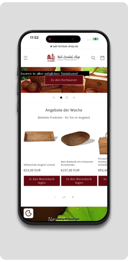 Mobile Vorschau von Bali Lombok Onlineshop